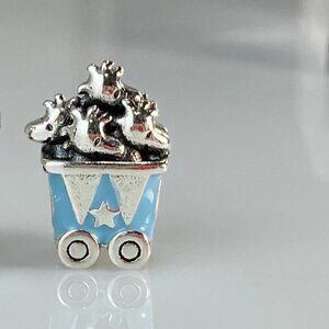 Sterling Silver Peanuts Woodstock Wagon Charm